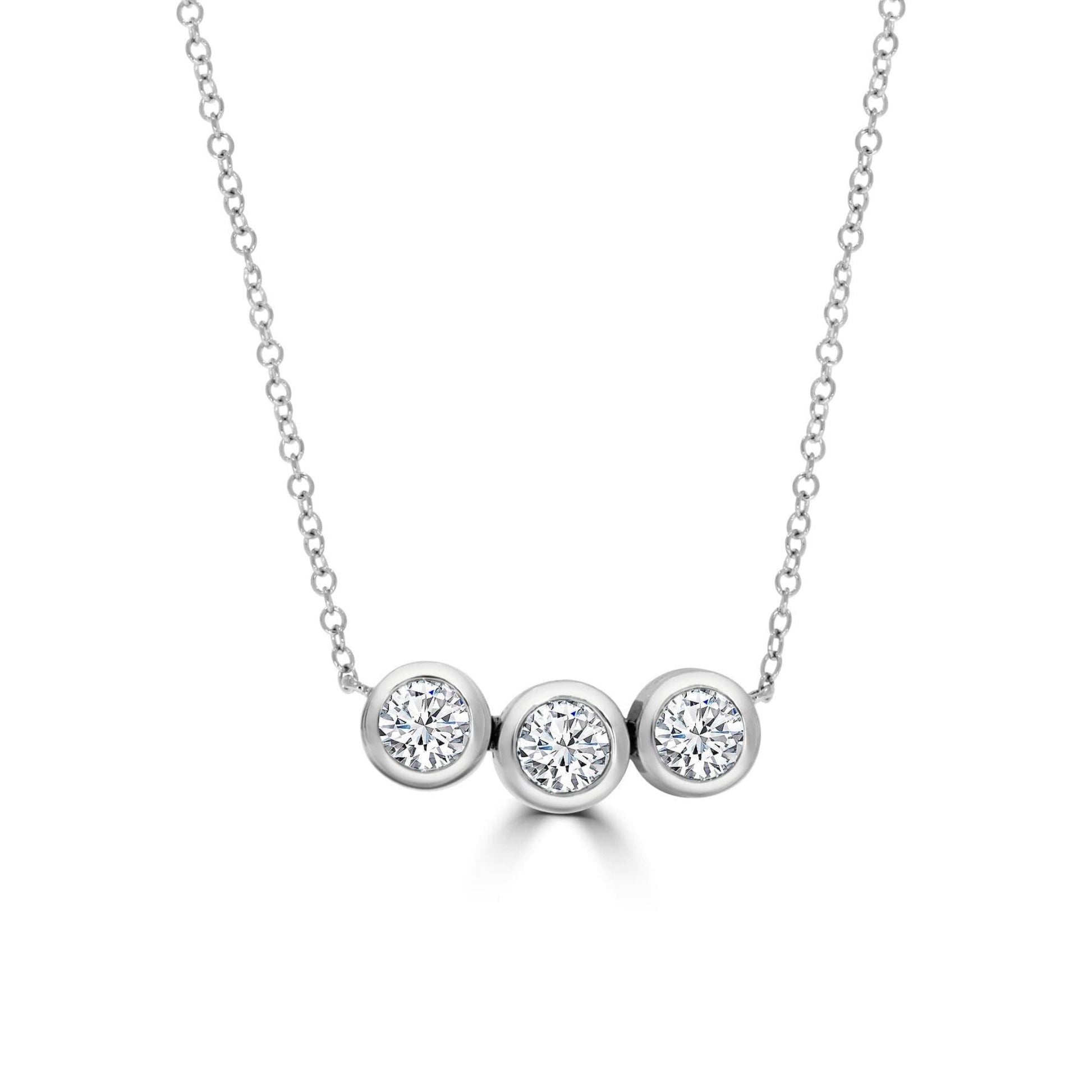 Trilogy Bezel Diamond Pendant - Rosendorff Diamond Jewellers