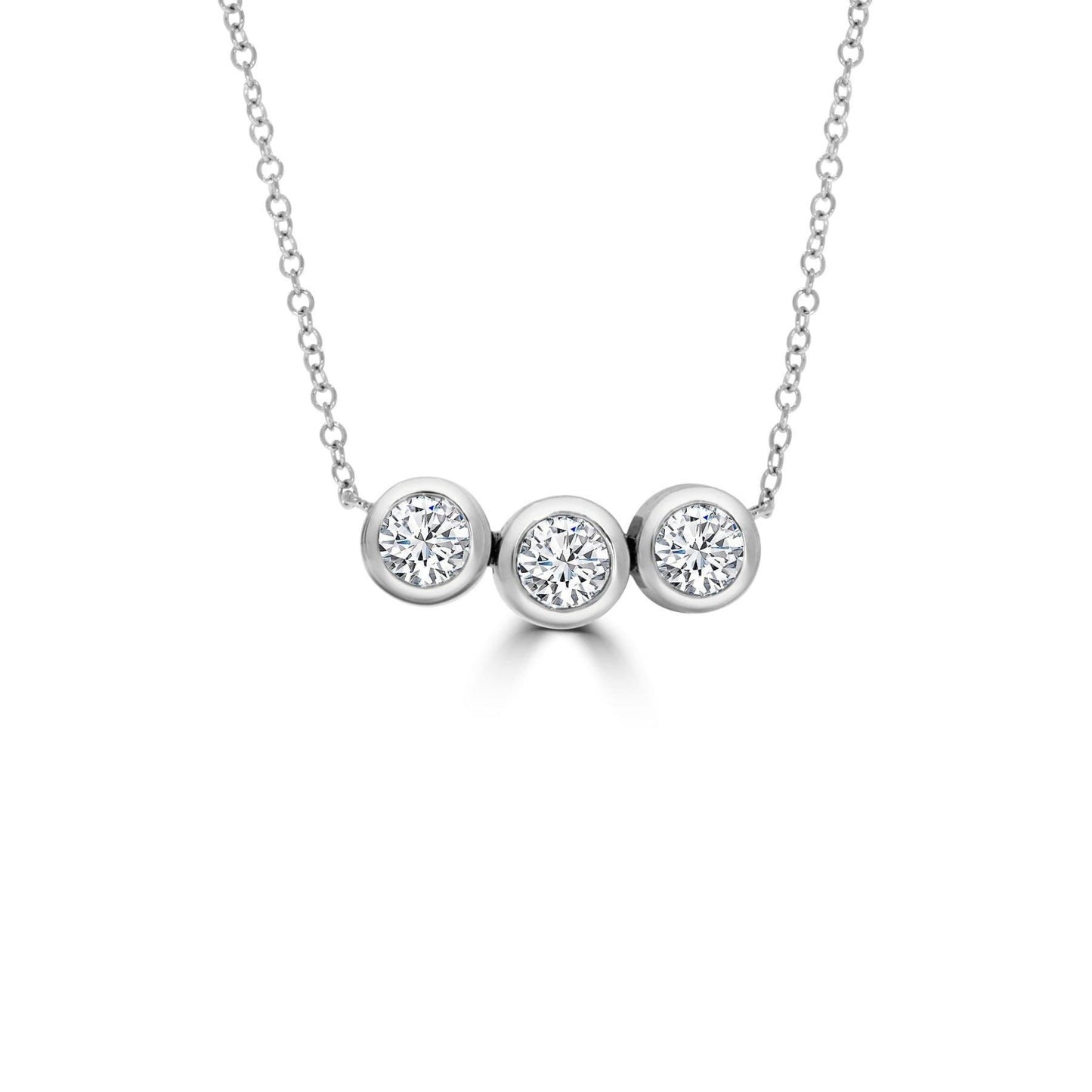 Trilogy Bezel Diamond Pendant - Rosendorff Diamond Jewellers