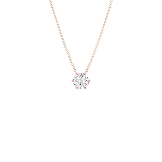 Timeless Solitaire Diamond 0.25ct Pendant | Rose Gold - Rosendorff Diamond Jewellers