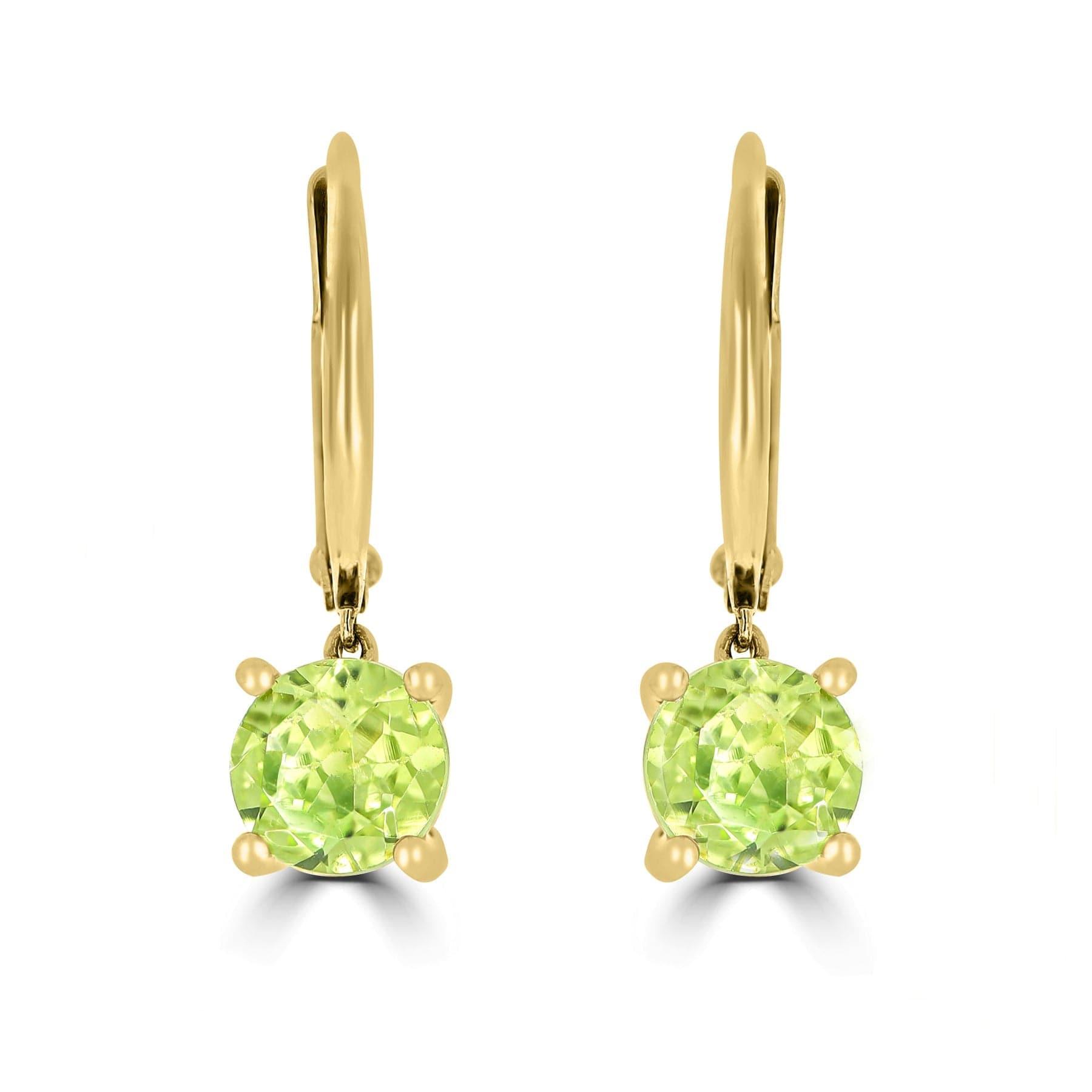 Peridot Drop Earrings - Rosendorff Diamond Jewellers