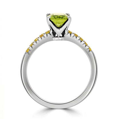 Peridot & Yellow Diamond Ring - Rosendorff Diamond Jewellers