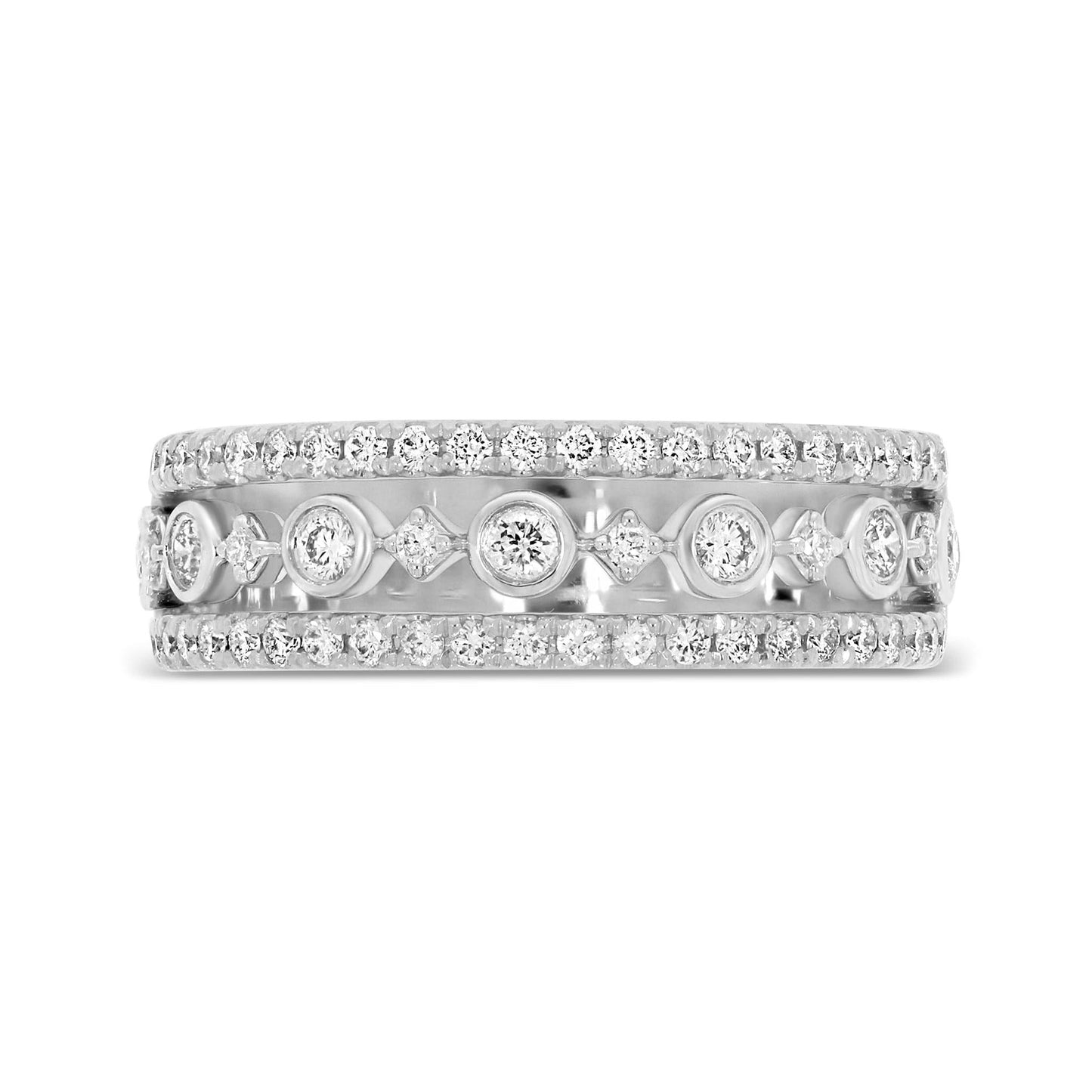 Three Row Bezel Set Dress Ring - Rosendorff Diamond Jewellers