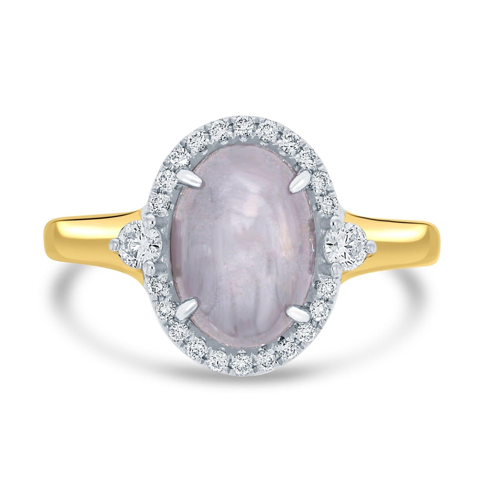 Star Sapphire and Diamond Halo Ring - Rosendorff Diamond Jewellers