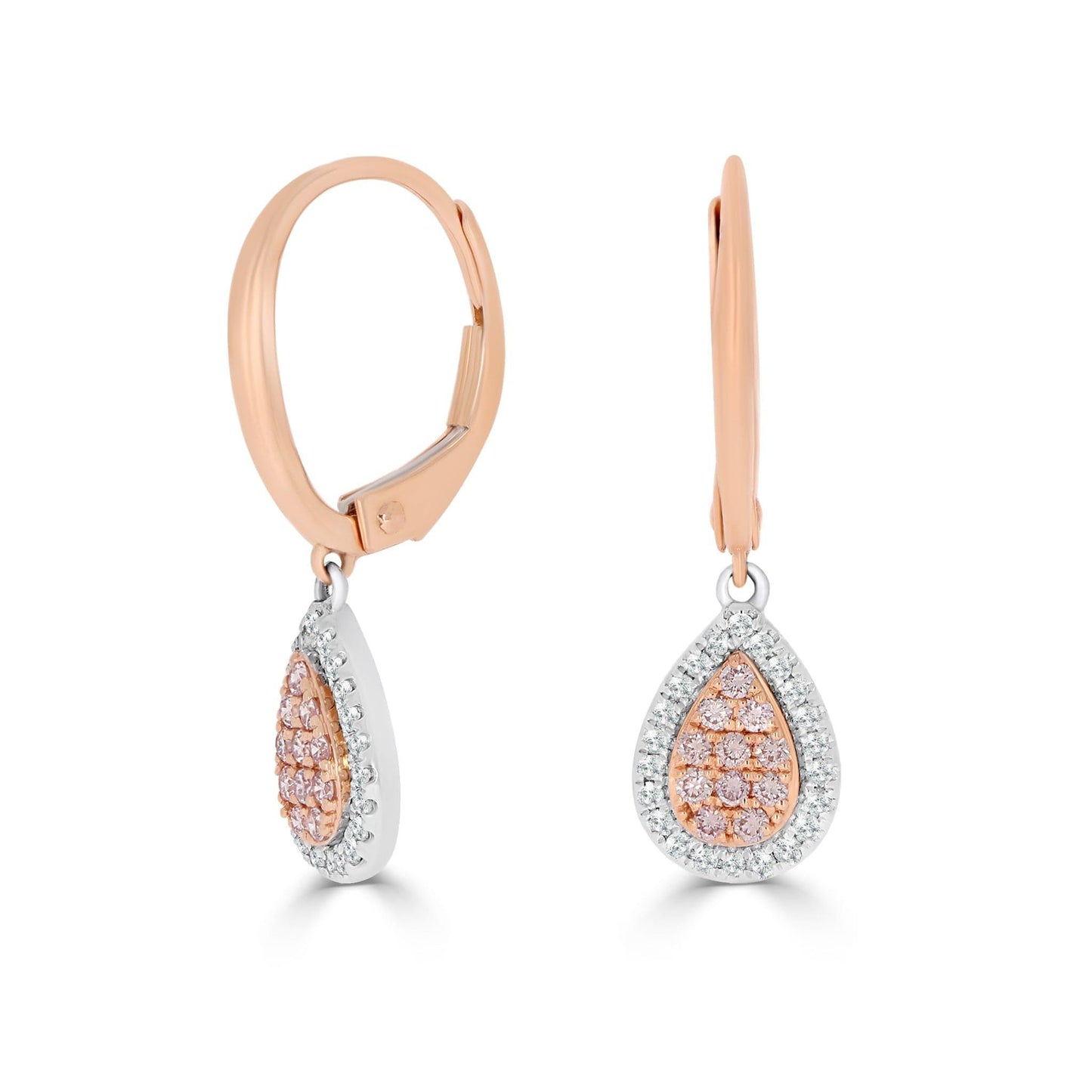 Eminence Pinks Diamond Pear Earrings - Rosendorff Diamond Jewellers