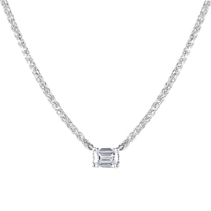 Emerald Diamond 4 Claw Pendants