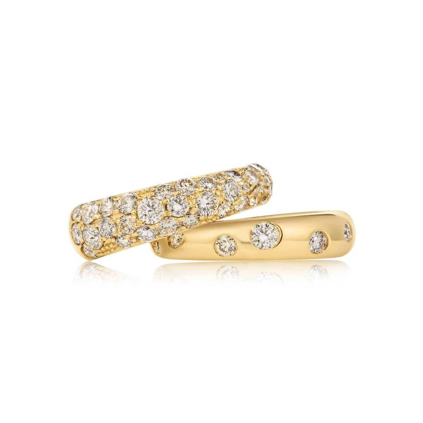 Champagne Diamond Stack Dress Ring | 18ct Yellow Gold - Rosendorff Diamond Jewellers