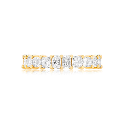 Claire Radiant Diamond Eternity Ring | 18ct Yellow Gold
