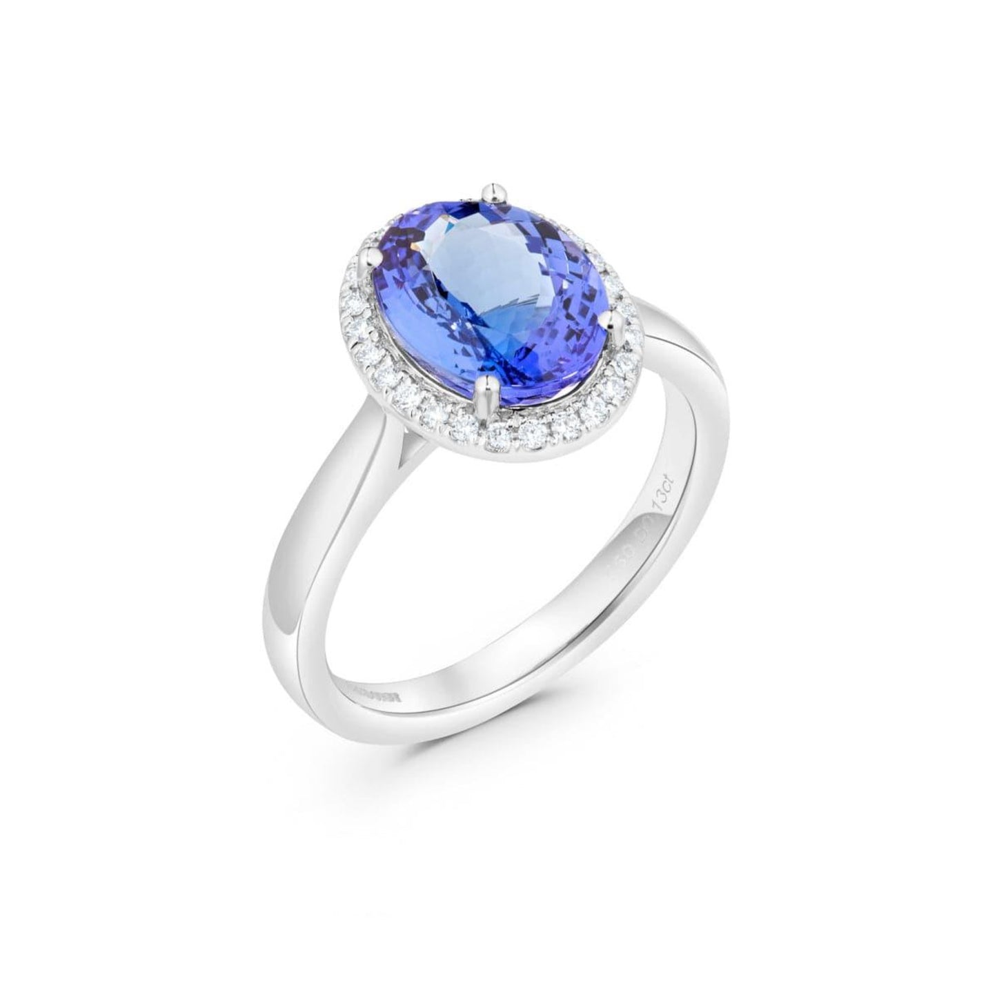 Tanzanite and Diamond Halo Dress Ring - Rosendorff Diamond Jewellers