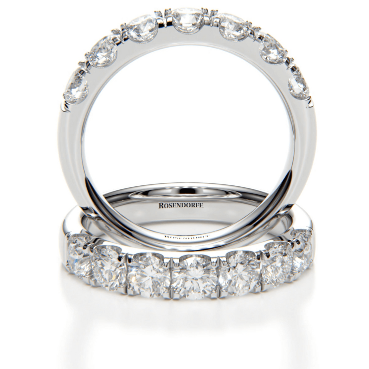 Scalloped 7 Stone Diamond Band | 18ct White Gold - Rosendorff Diamond Jewellers