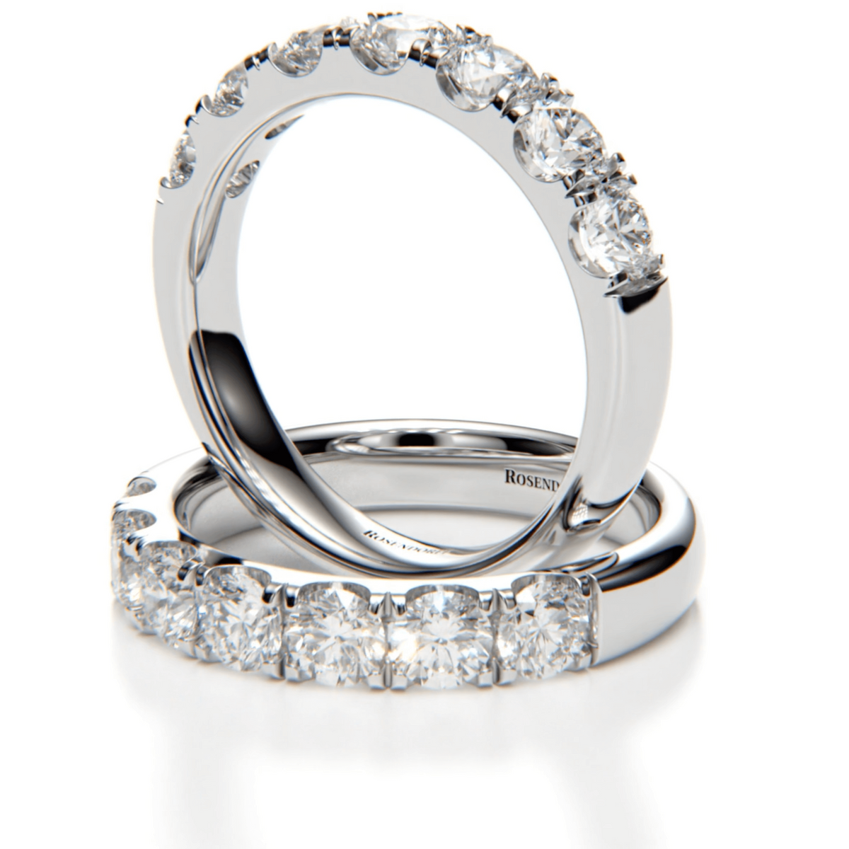 Scalloped 7 Stone Diamond Band | 18ct White Gold - Rosendorff Diamond Jewellers