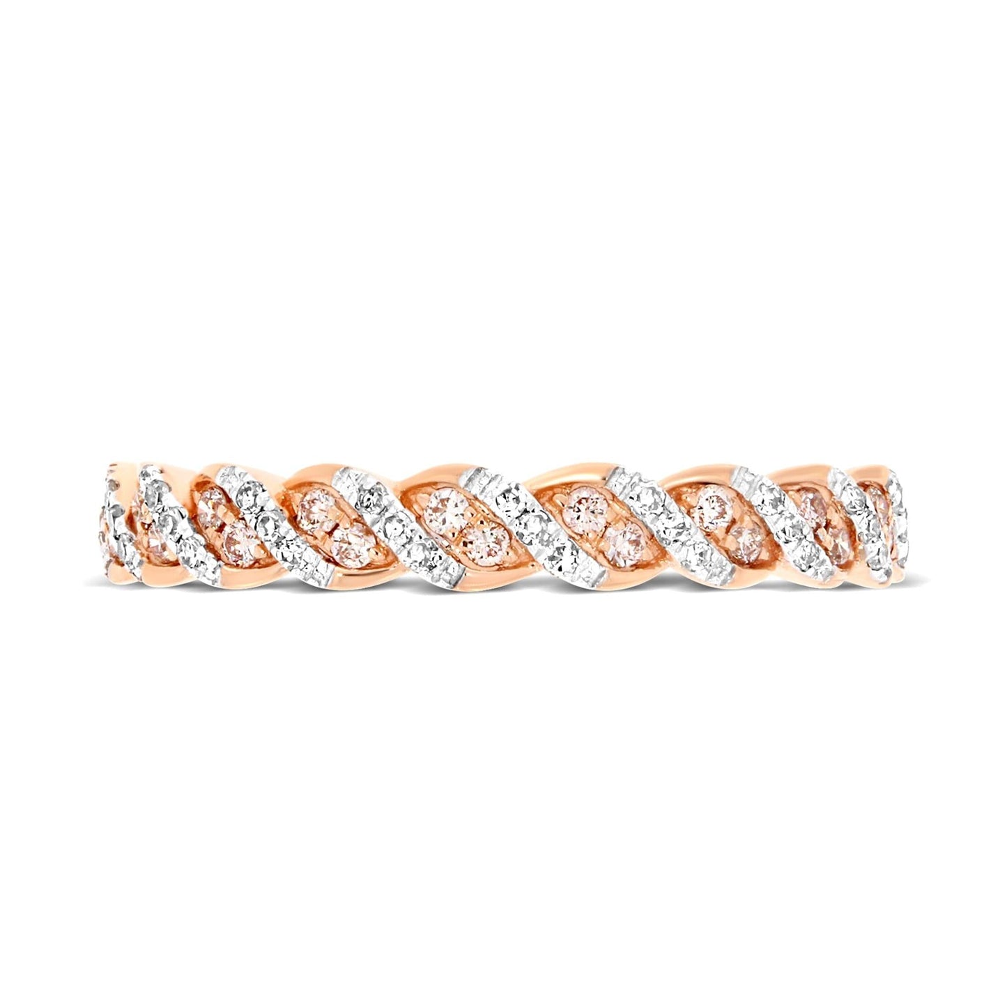 Eminence Pinks Rose Gold Twist Ring - Rosendorff Diamond Jewellers