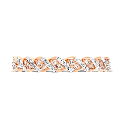 Eminence Pinks Rose Gold Twist Ring - Rosendorff Diamond Jewellers