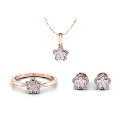 Eminence Pinks Diamond Flower Pendant - Rosendorff Diamond Jewellers