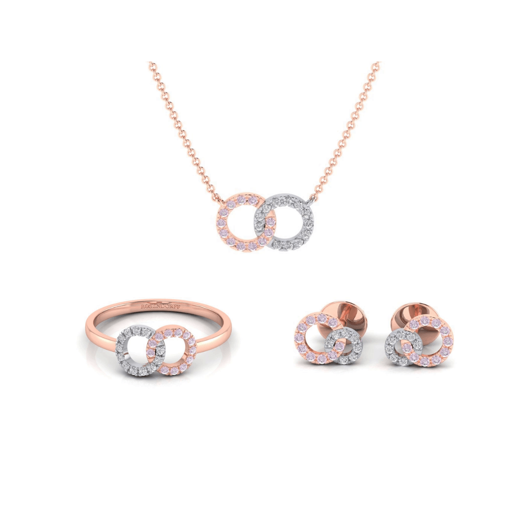 Eminence Pinks Interlocking Circles Pendant - Rosendorff Diamond Jewellers