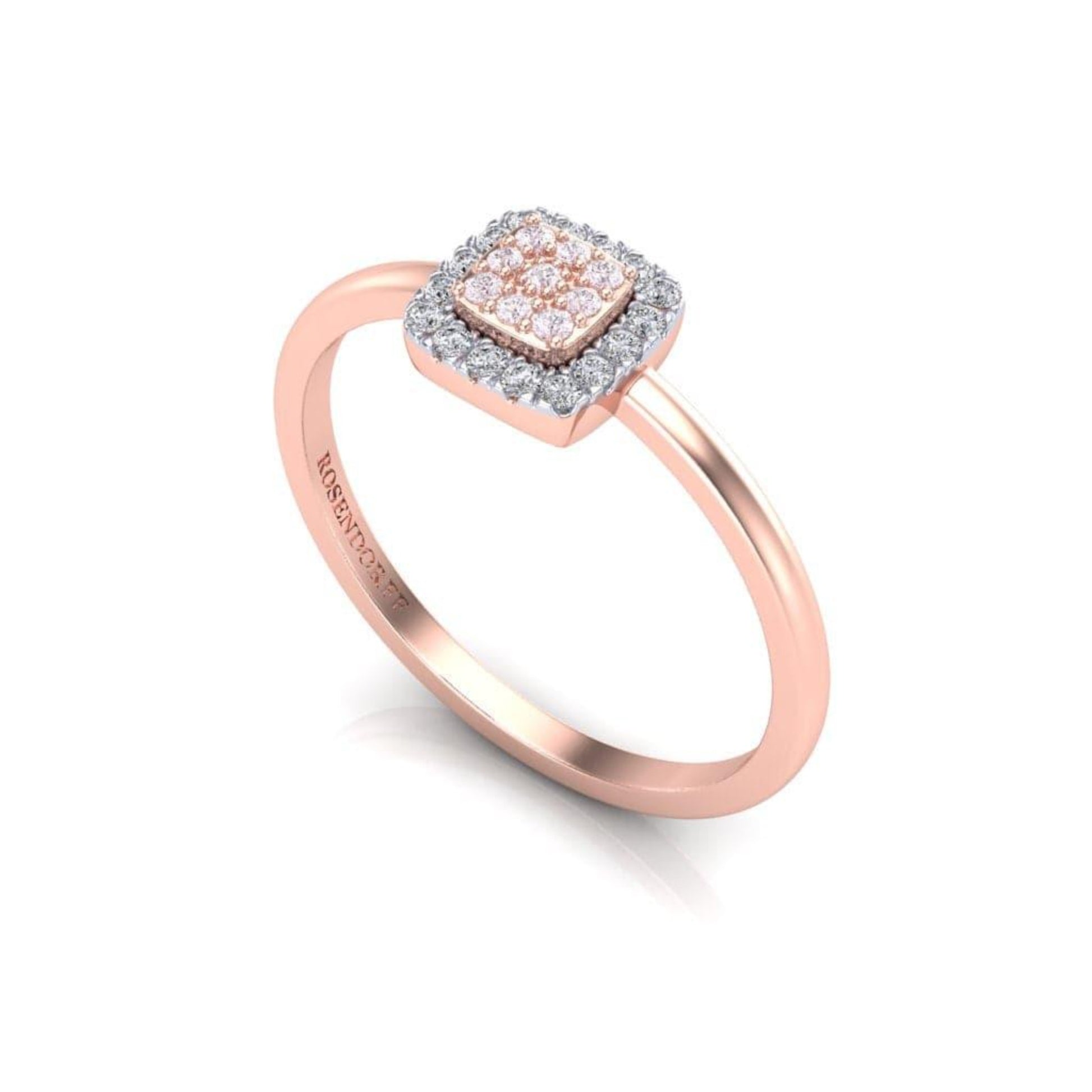 Eminence Pinks Diamond Square Ring - Rosendorff Diamond Jewellers