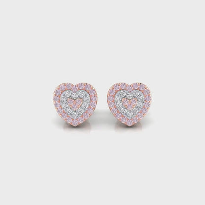Eminence Pinks Heart Earrings - Rosendorff Diamonds
