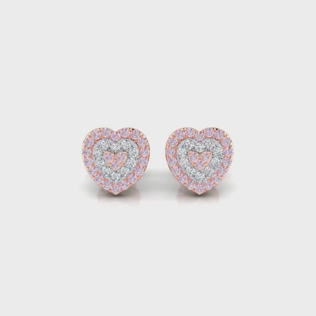 Eminence Pinks Heart Earrings - Rosendorff Diamonds