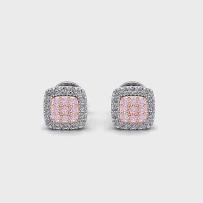 Eminence Pinks Square Earrings