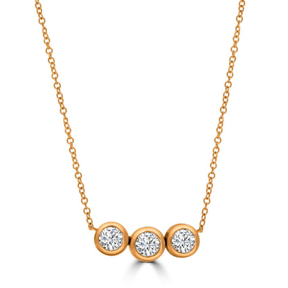 Trilogy Bezel Diamond Pendants