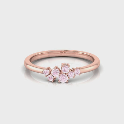 Eminence Pinks Scattered Diamond Ring
