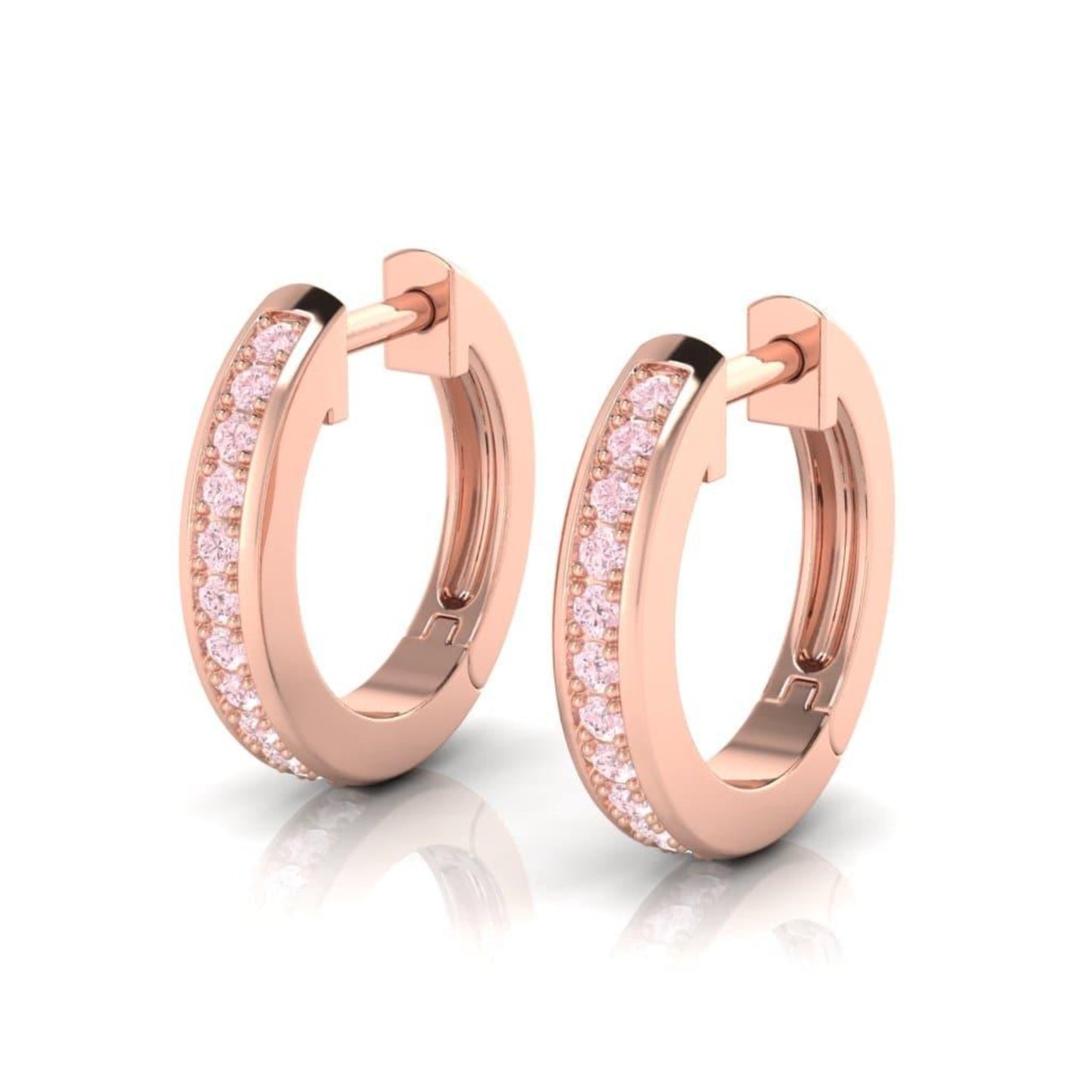 Eminence Pinks Hoop Channel Earrings - Rosendorff Diamond Jewellers