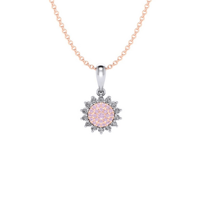 Eminence Pinks Diamond Sunflower Pendant - Rosendorff Diamond Jewellers
